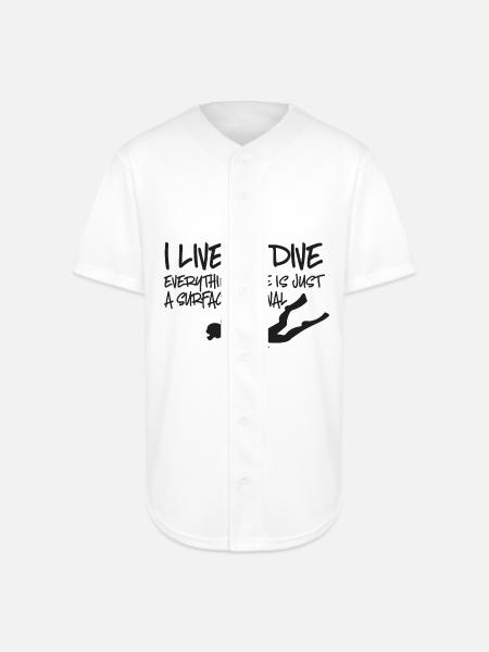 scuba diving - Full Button Jersey - white