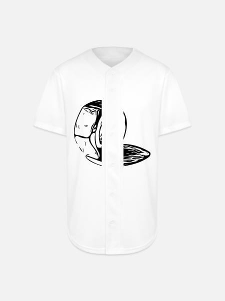 Screw Nut Melted Vertically - Full Button Jersey - white