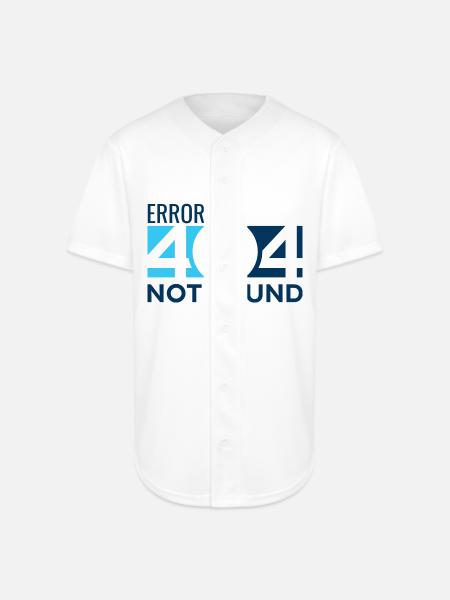 Oops! Error 404 - Full Button Jersey - white