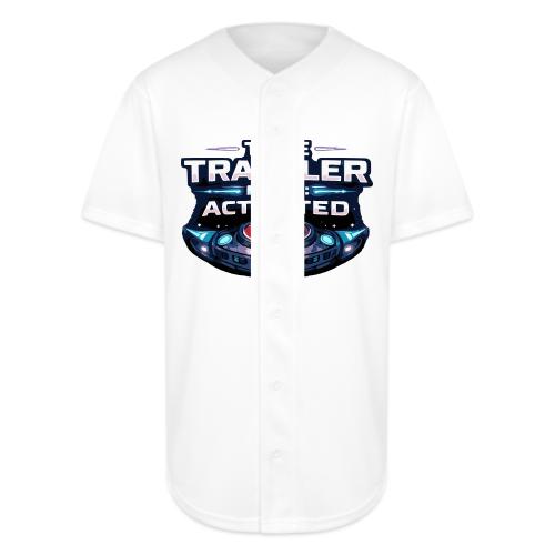 Time Traveler Mode – Futuristic Neon Sci-Fi Tee - Full Button Jersey
