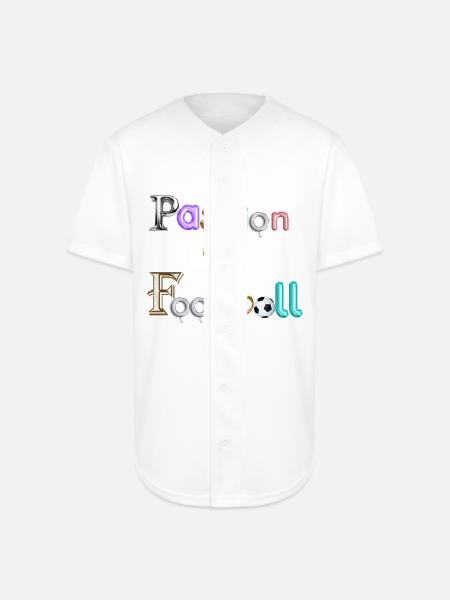 Passion of football - Full Button Jersey - white