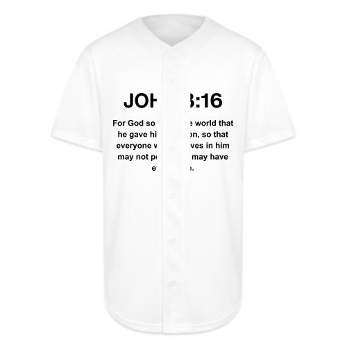 John 3:16 Christian Apparel – Bible Verse Clothing - Full Button Jersey