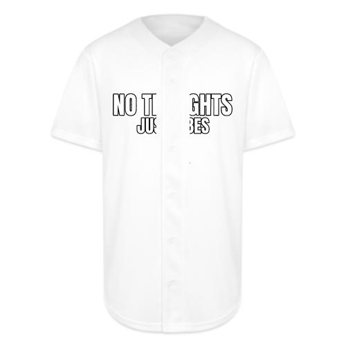 No Thoughts Just Vibes Funny Frog Shirt - Full Button Jersey