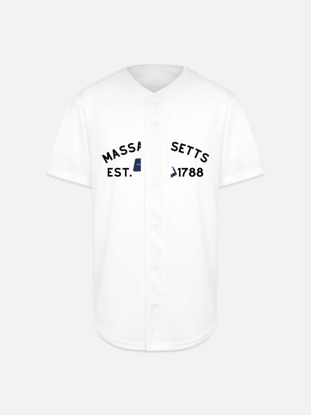 Massachusetts - Full Button Jersey - white