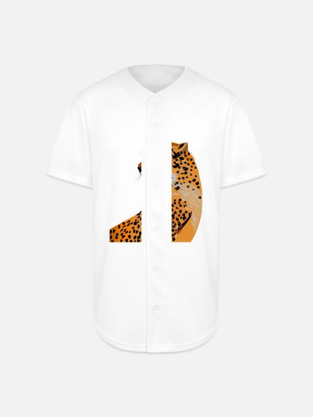 Cheetah - Full Button Jersey - white