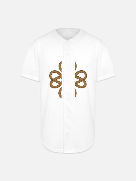 T-shirt pretzel - Full Button Jersey - white
