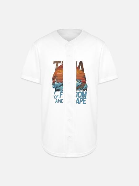 Ocean Depths and Tuna - Full Button Jersey - white