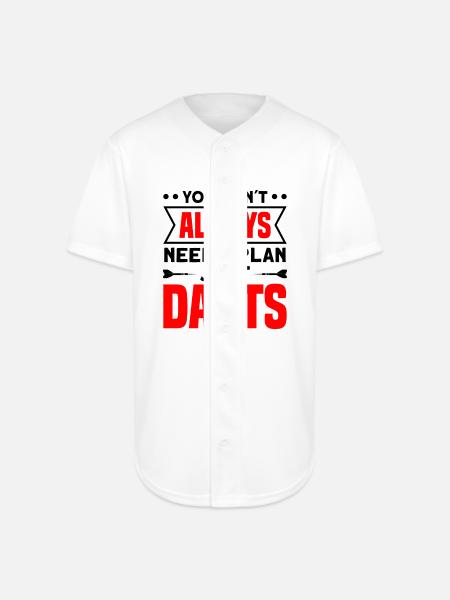 Darts Dart Player - Full Button Jersey - white
