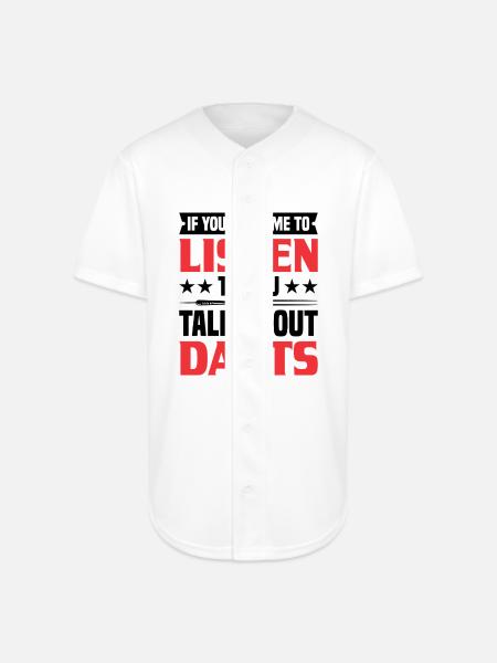 Darts Dart Player - Full Button Jersey - white