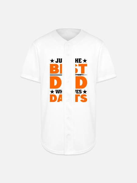 Darts Dart Player - Full Button Jersey - white