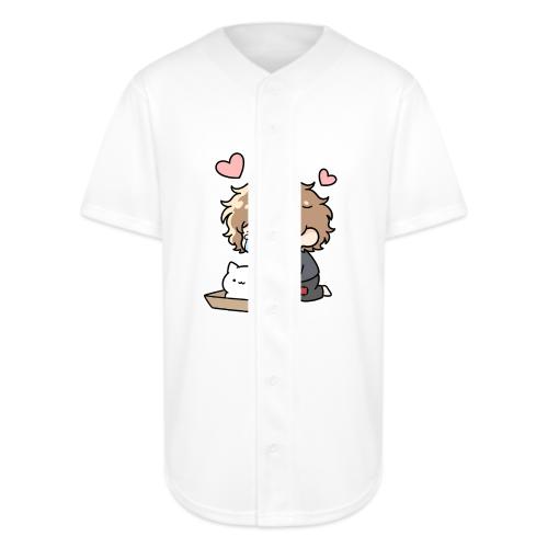 Crying Chibi Boy with Stray Cat - Full Button Jersey