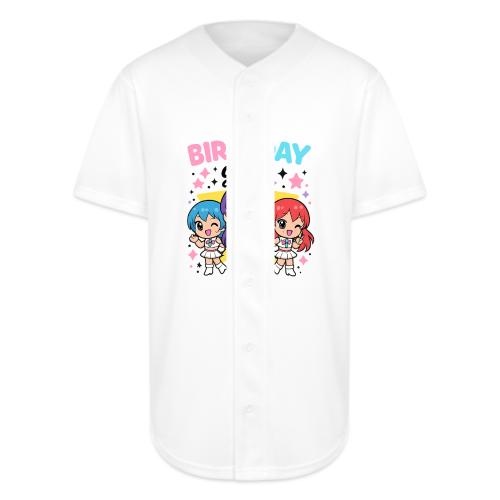 Cute Chibi Birthday Idol Girls - Full Button Jersey