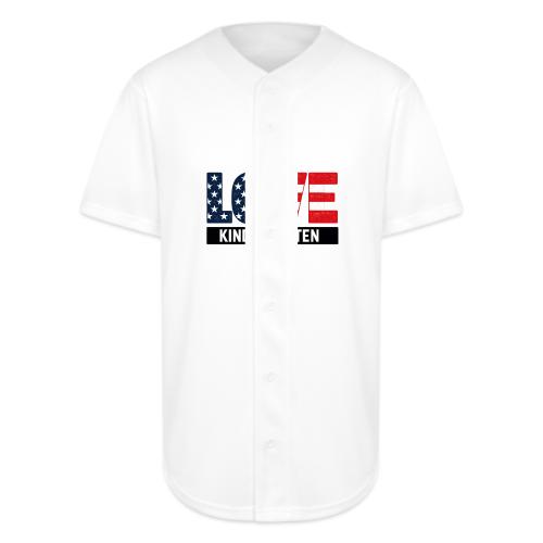 Love Kindergarten Patriotic Graduation - Full Button Jersey