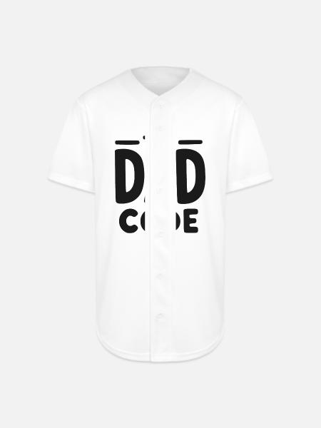 The Dad Code - Full Button Jersey - white