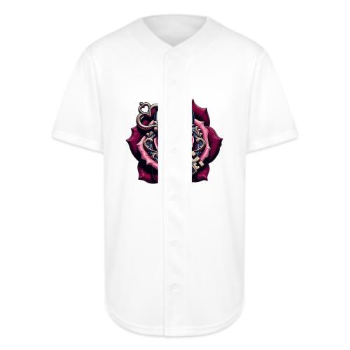 You Hold the Key to My Heart Rose Lock T-Shirt - Full Button Jersey