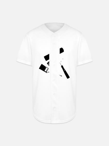 paint roller - Full Button Jersey - white