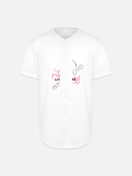 sweet as pie - Full Button Jersey - white