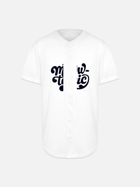 Cat Meow-Tastic Fantastic - Full Button Jersey - white