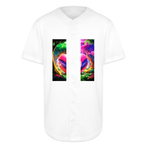 Double heart, fantasy, landscapes enjoy the magic - Full Button Jersey