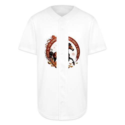 Year of the Horse Fiery Spirit T Shirt, Lunar New - Full Button Jersey