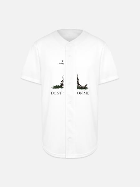 Coiled Rattlesnake Emblem - Full Button Jersey - white