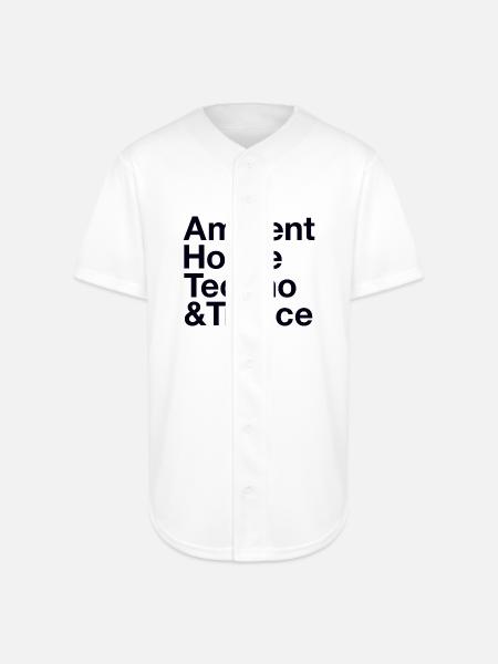 Music Style Rave - Full Button Jersey - white