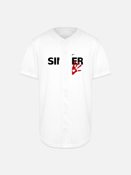 Sinner - Full Button Jersey - white