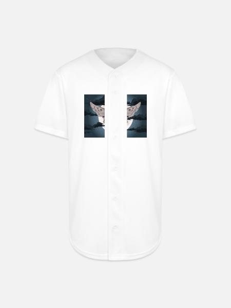 the mothman - Full Button Jersey - white