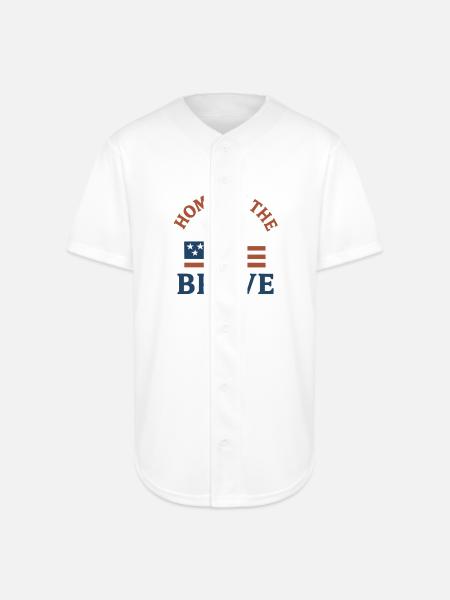 Patriotic Eagle with Bold Text - Full Button Jersey - white