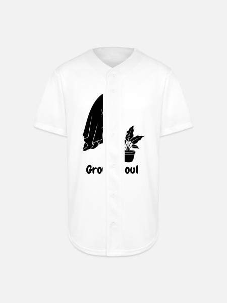 Grow Ghoul - Full Button Jersey - white