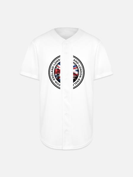 Union Jack London Skyline - Full Button Jersey - white