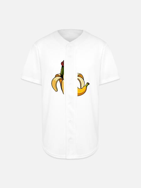 Chimpanzini Bananini Italian Brainrot Meme Art - Full Button Jersey - white
