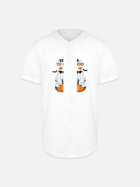 Royal Boo Doppelganger - Full Button Jersey - white