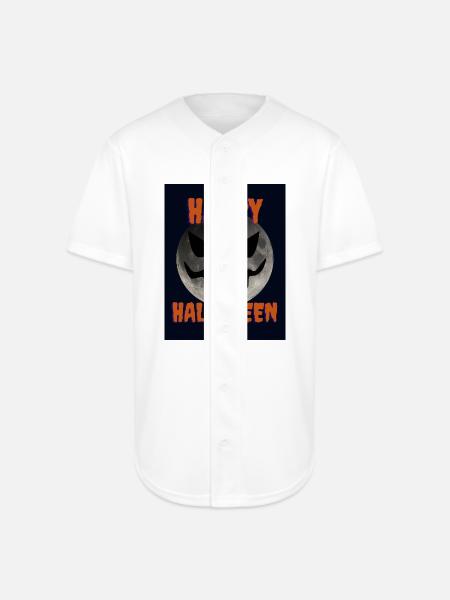 Happy Halloween - Full Button Jersey - white