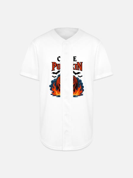 Curse of the Pumpkin - Full Button Jersey - white