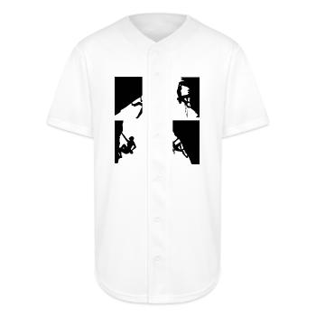 Rock Climbing - Full Button Jersey - white - Front