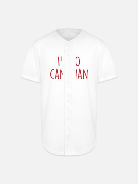 I am so Canadian Canada - Full Button Jersey - white