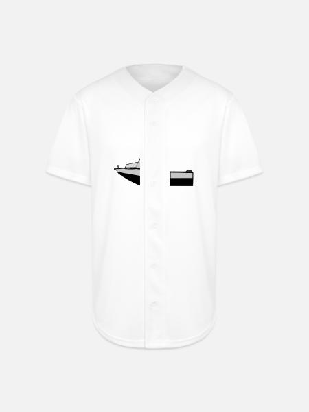 Scuba Boat - Full Button Jersey - white