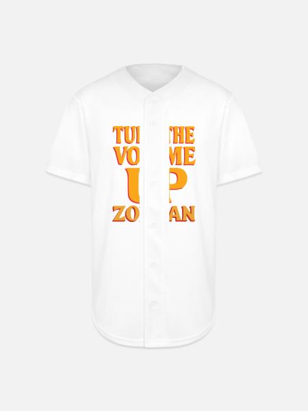 Turn the Volume Up Shirt - Full Button Jersey - white