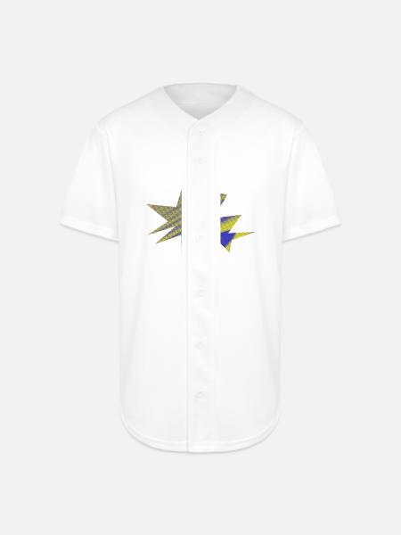 Vibrant Nebula Starburst - Full Button Jersey - white