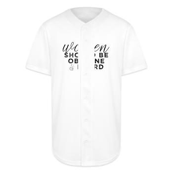 Women Should Be Obscene And Heard Funny Feminist  - Full Button Jersey - white - Front