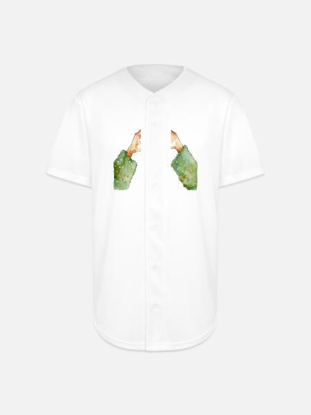 Hands Heart - Full Button Jersey - white