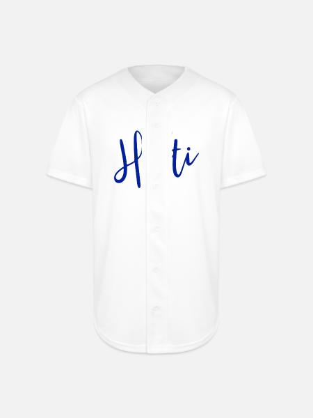 Haiti Heart Women's Love Haiti - Full Button Jersey - white