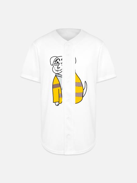 Business Bee in Suit - Full Button Jersey - white