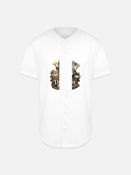 Dungeons & Dogs - Full Button Jersey - white