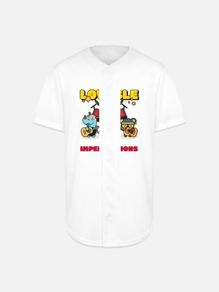 Lovable Imperfections Rock Band - Full Button Jersey - white