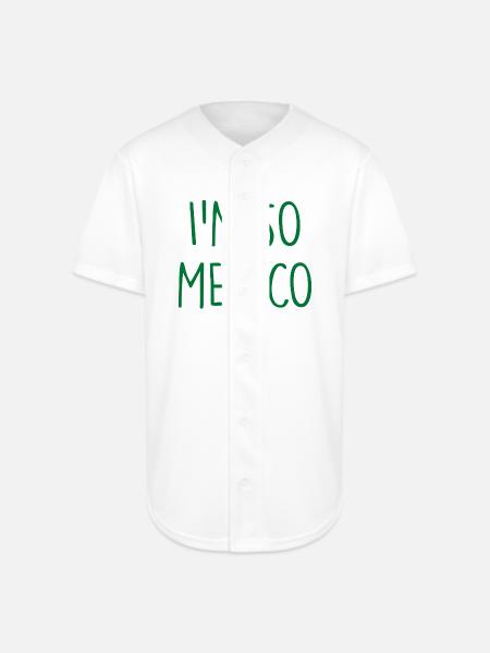 I'm so Mexico - Full Button Jersey - white