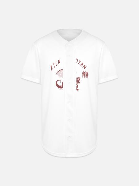 Kiln Guardian Dragon - Full Button Jersey - white