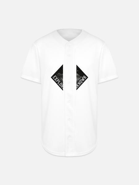 Explore the Unknown Patch - Full Button Jersey - white