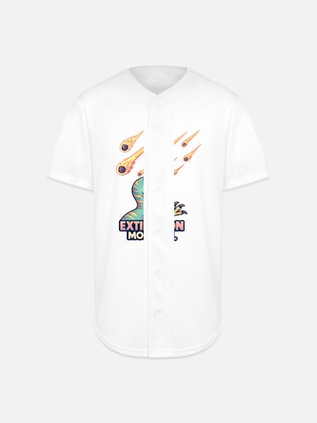 Extinction Meteor Dino - Full Button Jersey - white